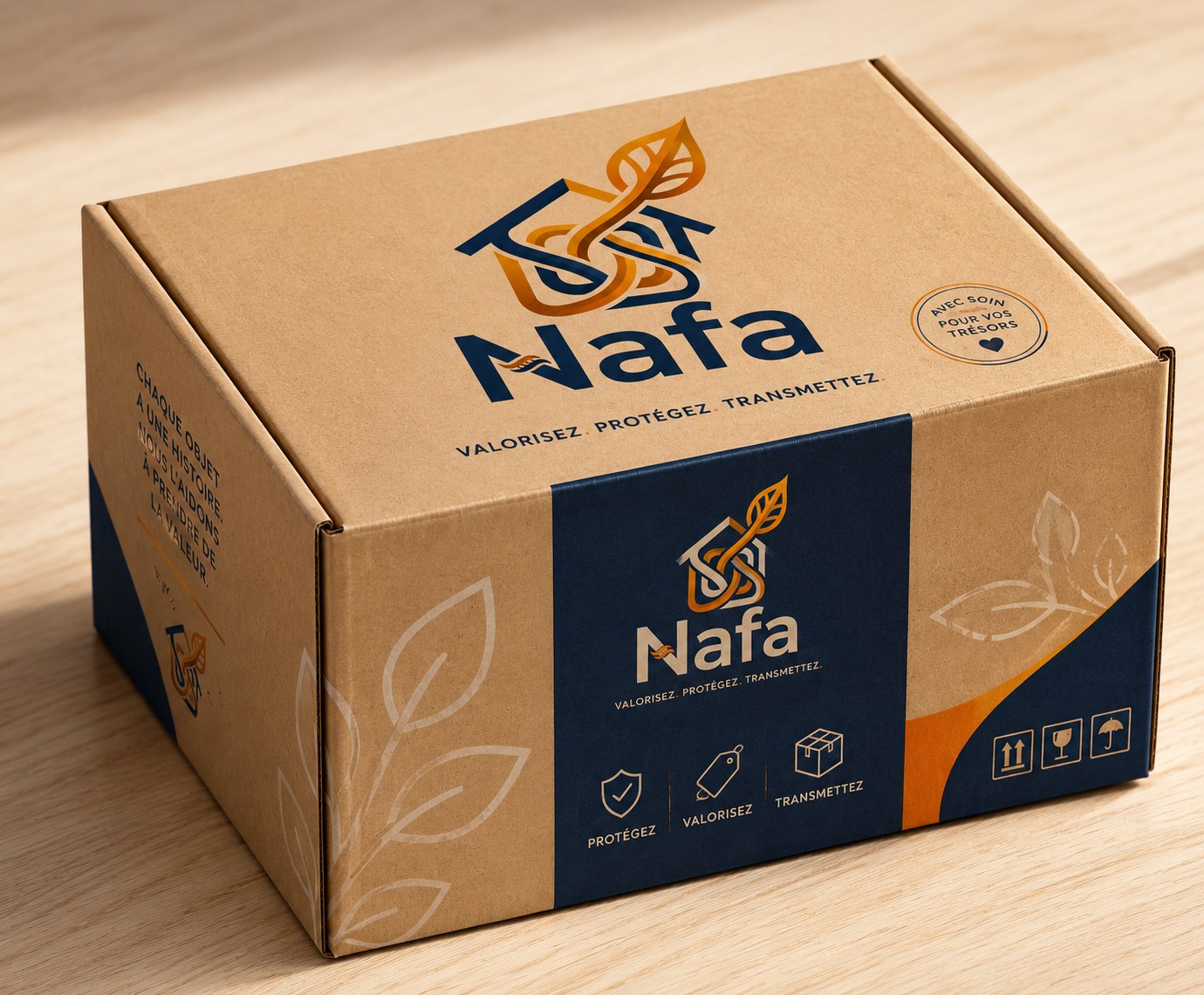 Visuel de la boîte d’expédition NAFA en carton kraft